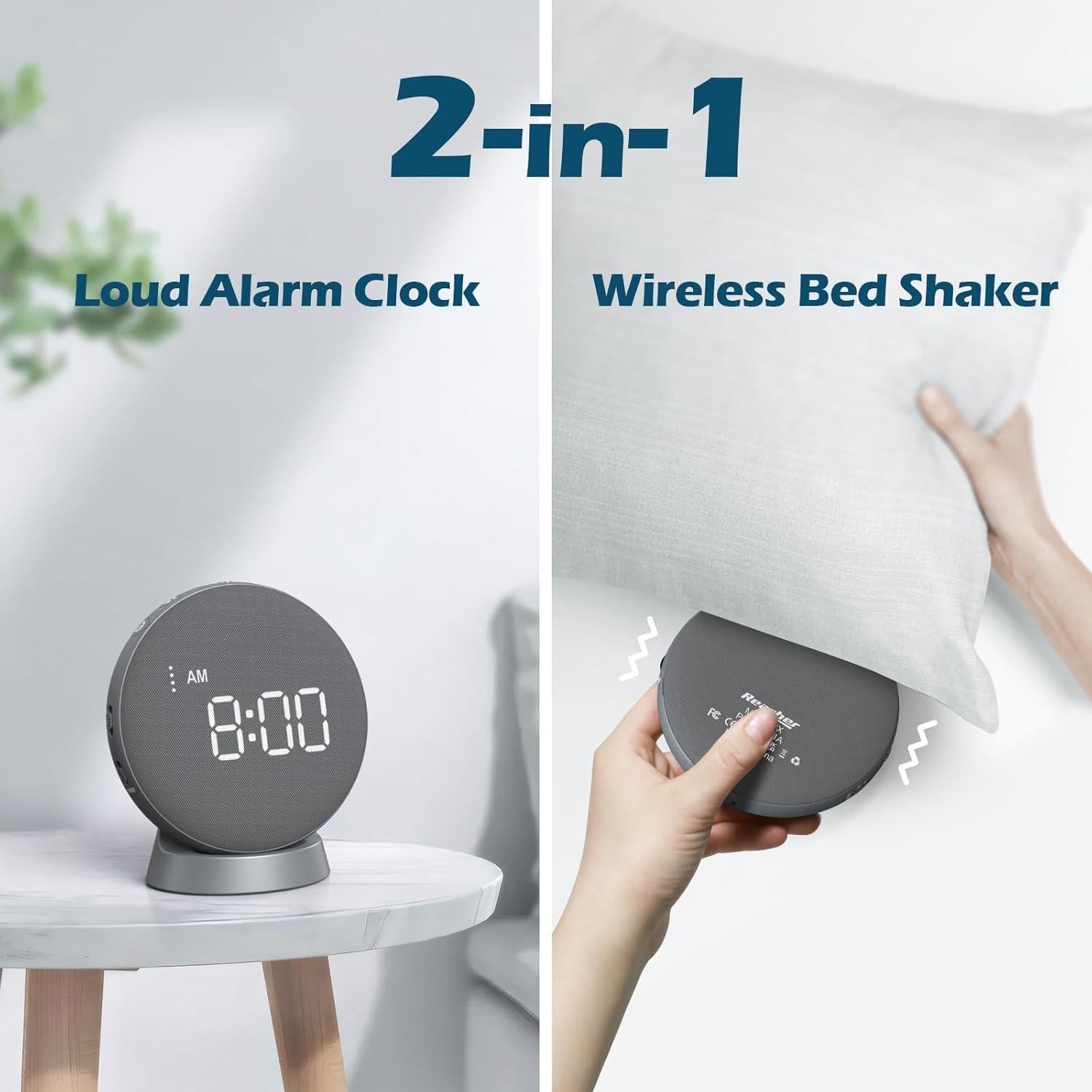 Reloj Despertador REACHER GX-GY Ruidoso y Vibrante