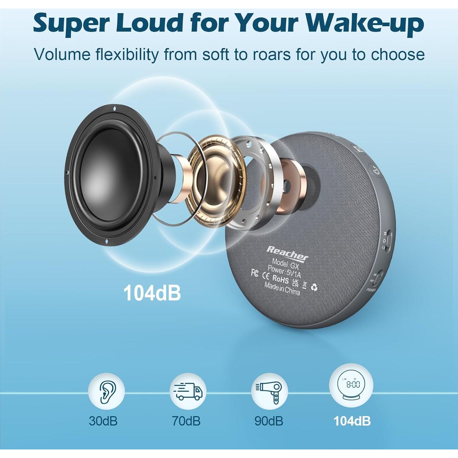 Reloj Despertador REACHER GX-GY Ruidoso y Vibrante