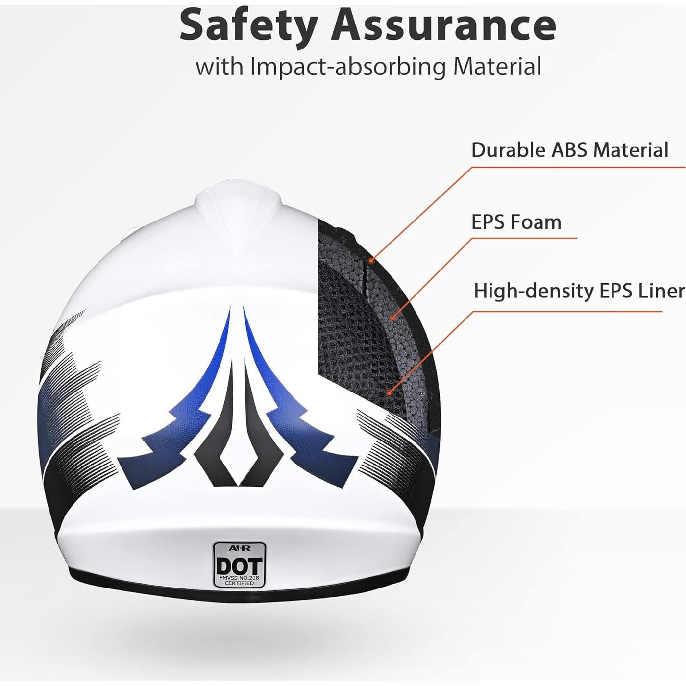 Casco Off Road AHR H-VEN12 para Niños y Jóvenes Azul