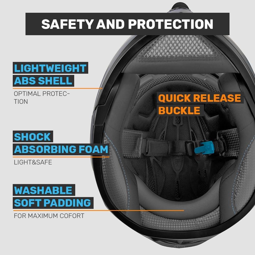Casco Modular Westt Torque Doble Visera 1.55 kg Gris