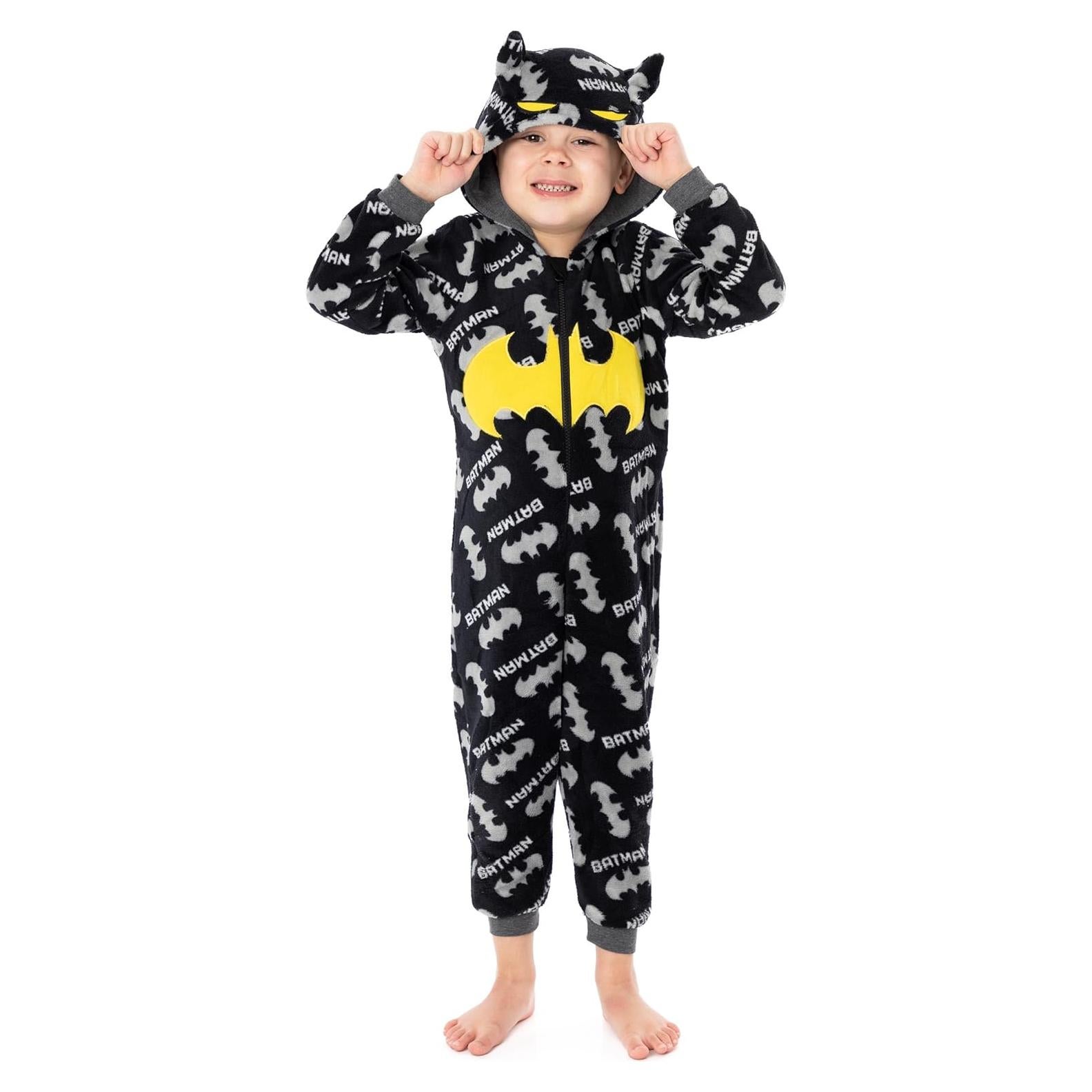 Pijama Todo En Uno DC Comics Batman Niños 3-4T Gris