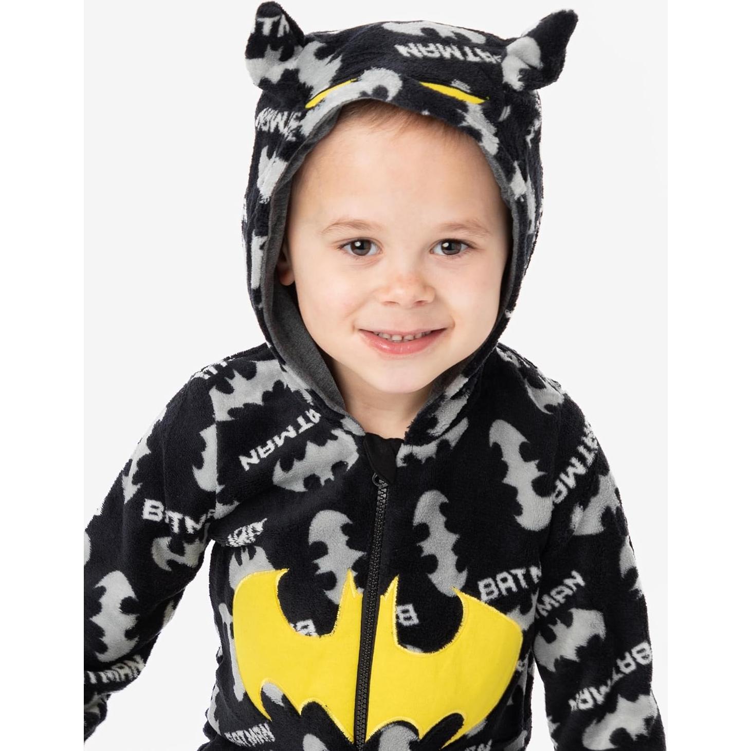 Pijama Todo En Uno DC Comics Batman Niños 3-4T Gris