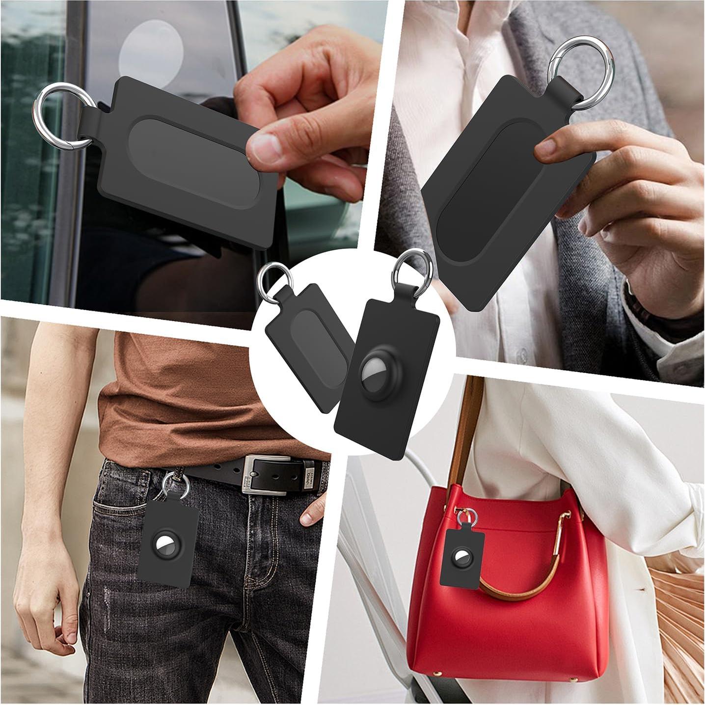 Soporte para Tarjeta Clave Tesla Gksuu + Funda AirTag 2 Unidades