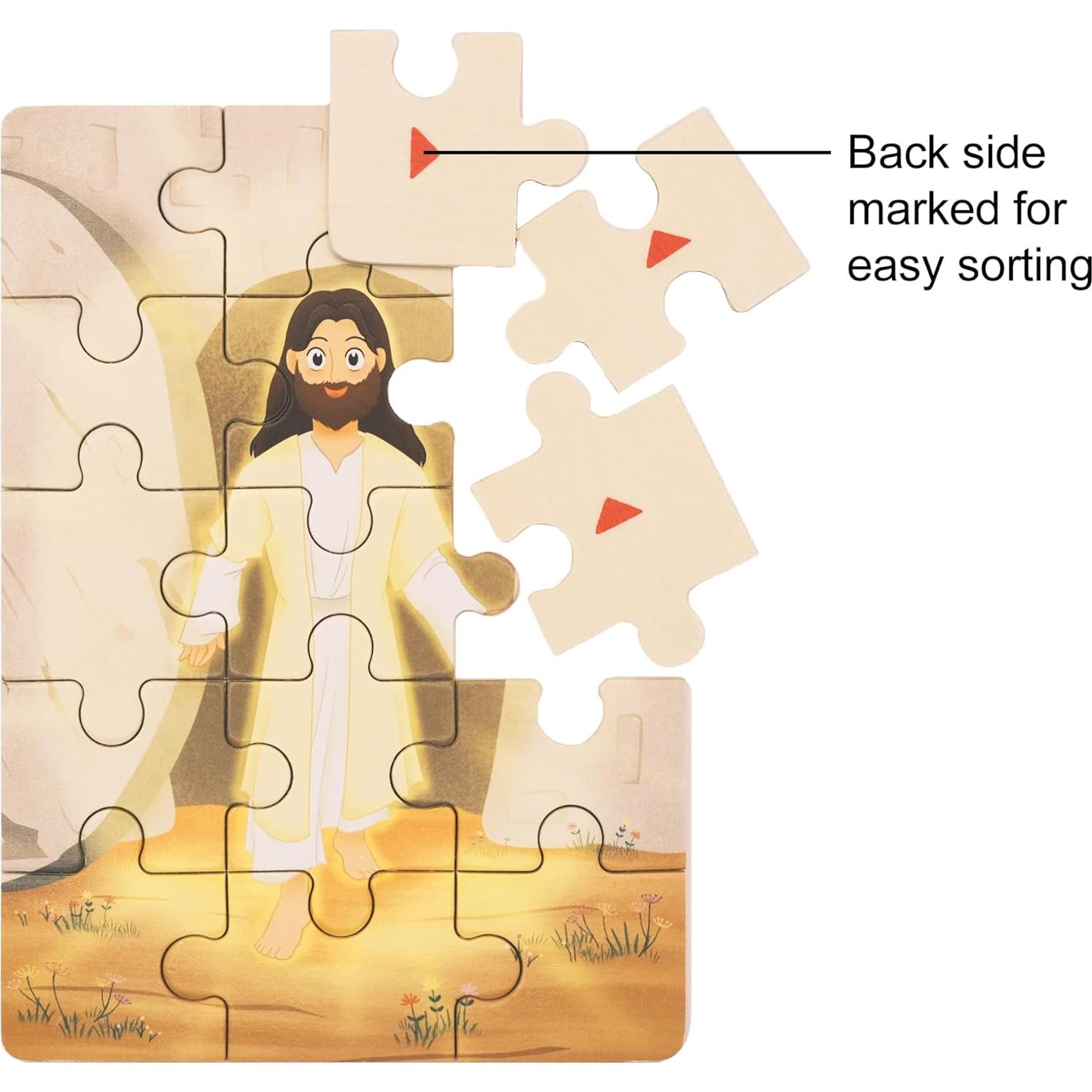 Rompecabezas Bíblicos de Madera Peyo Pals - 4 en 1 para Niños