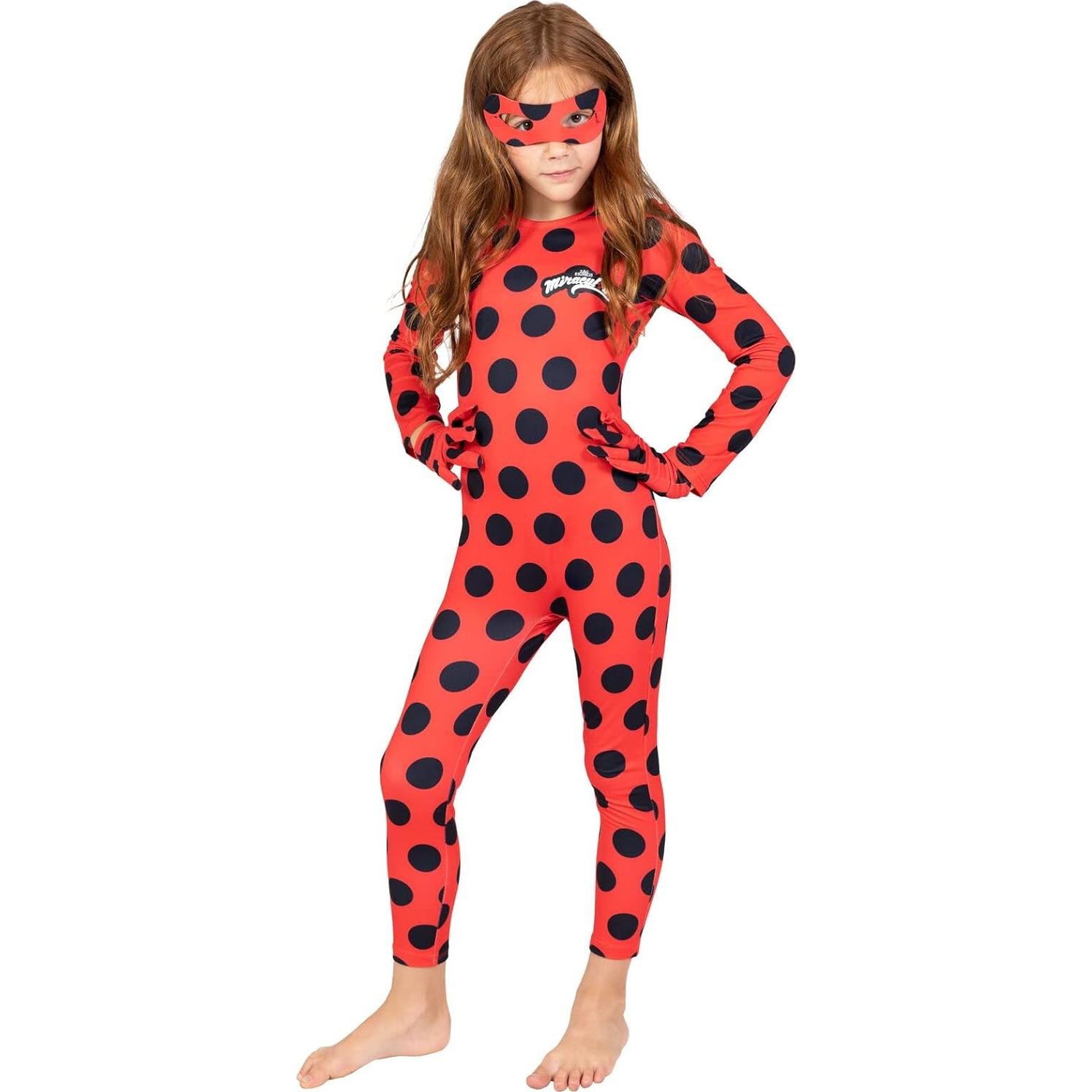 Disfraz de Miraculous Ladybug para Niñas 3 Piezas - Rojo 10-12