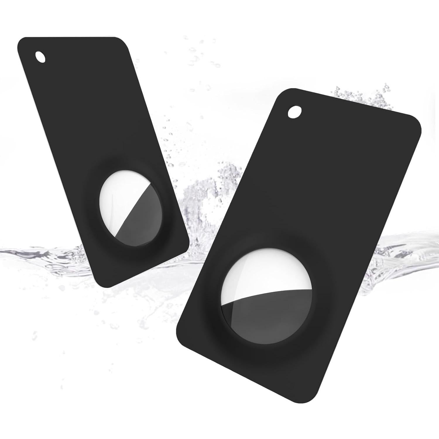 Airtag Wallet Holder, Ultra Thin Airtag Wallet Card Case for Apple Air tag, Slim Wallet Airtag Holder for Purse, Handbags, Backpack Wallet, Clutch Bag(Black)