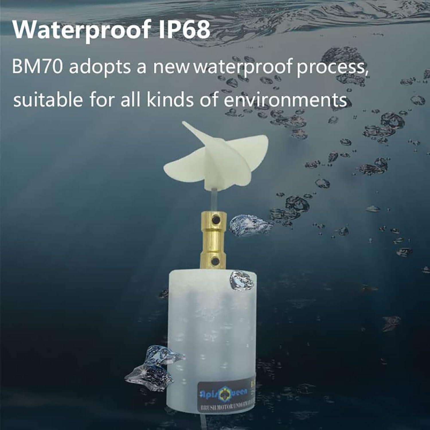 Propulsor Submarino ApisQueen BM70 8.4V 22W IP68 CCW