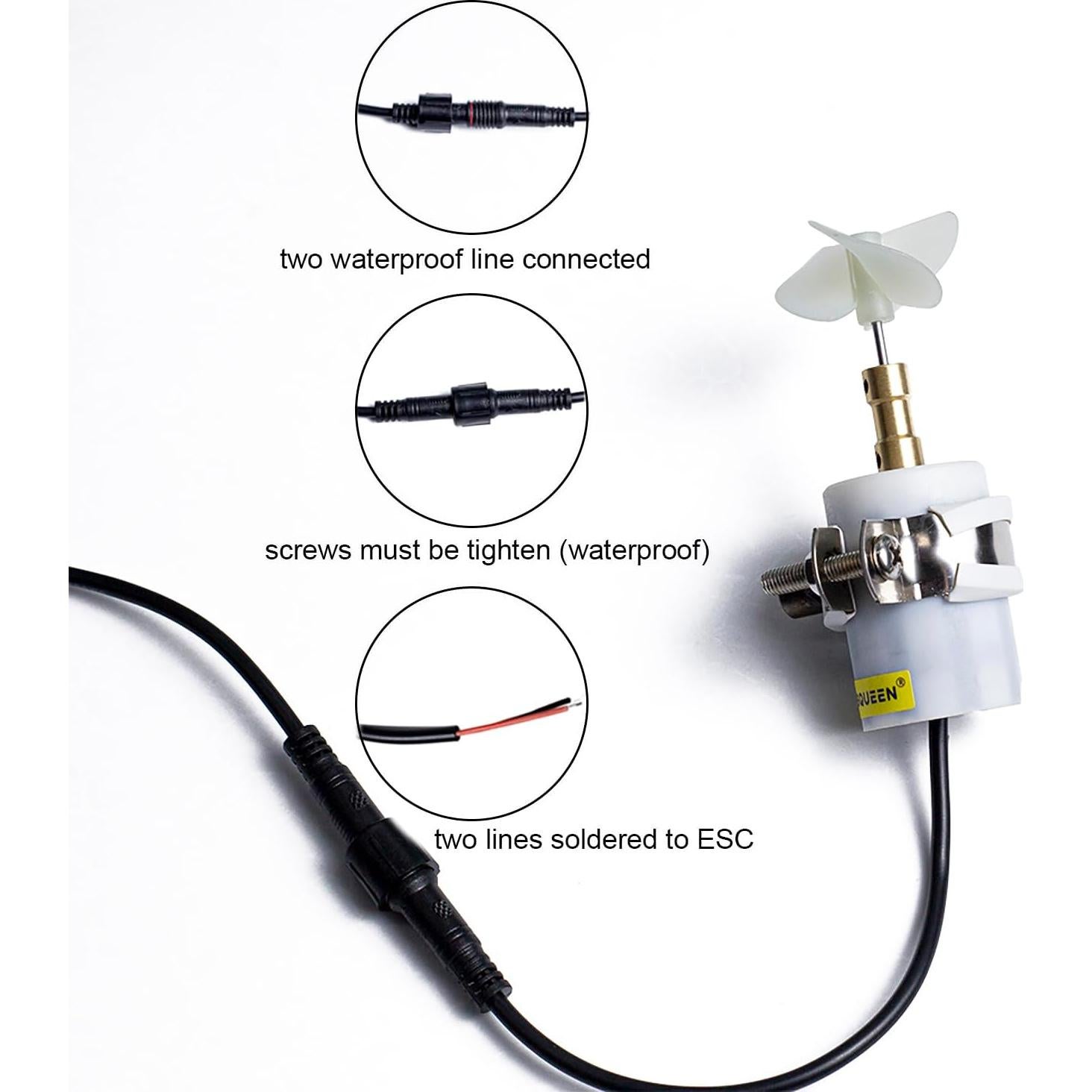 Propulsor Submarino ApisQueen BM70 8.4V 22W IP68 CCW