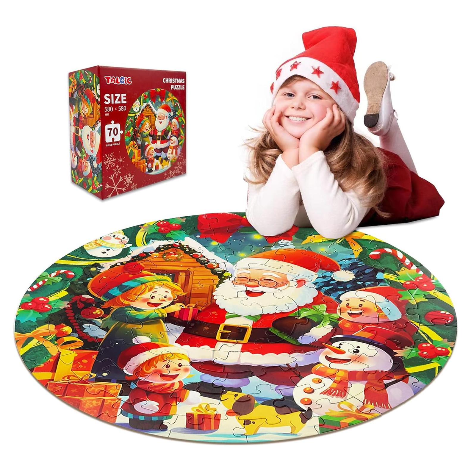 Rompecabezas de Navidad Talgic 70 Piezas Santa y Nieve