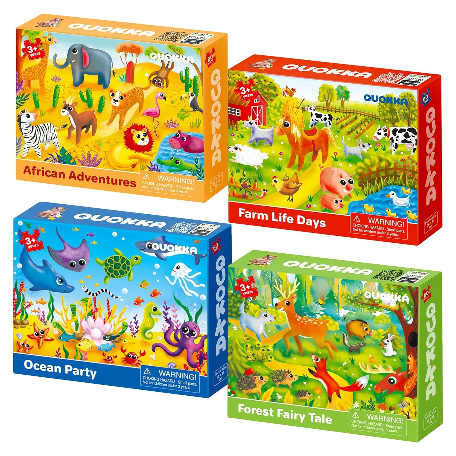 Puzzles Quokka 4x60 Piezas para Niños 4 a 8 Años - Juguete Educativo