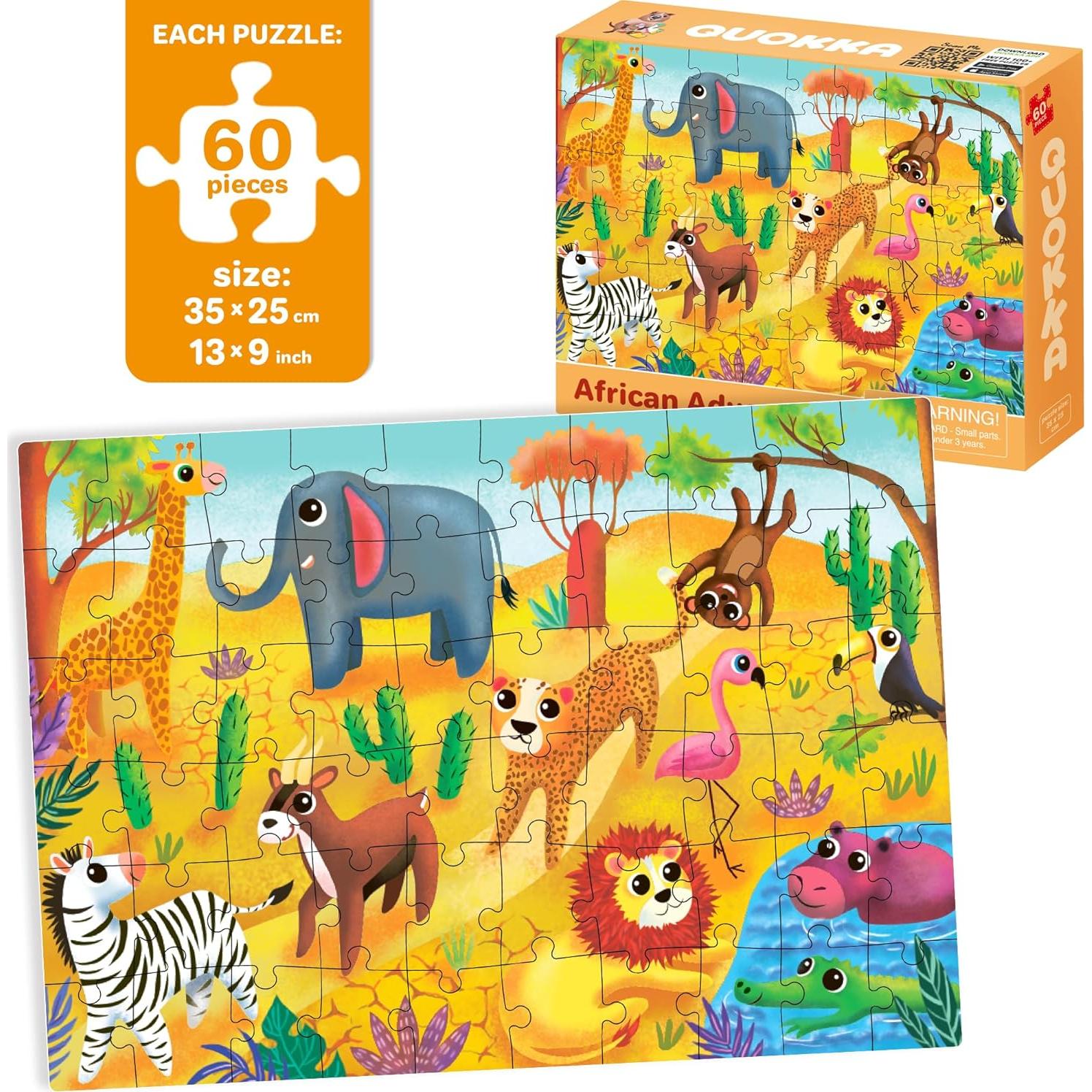 Puzzles Quokka 4x60 Piezas para Niños 4 a 8 Años - Juguete Educativo