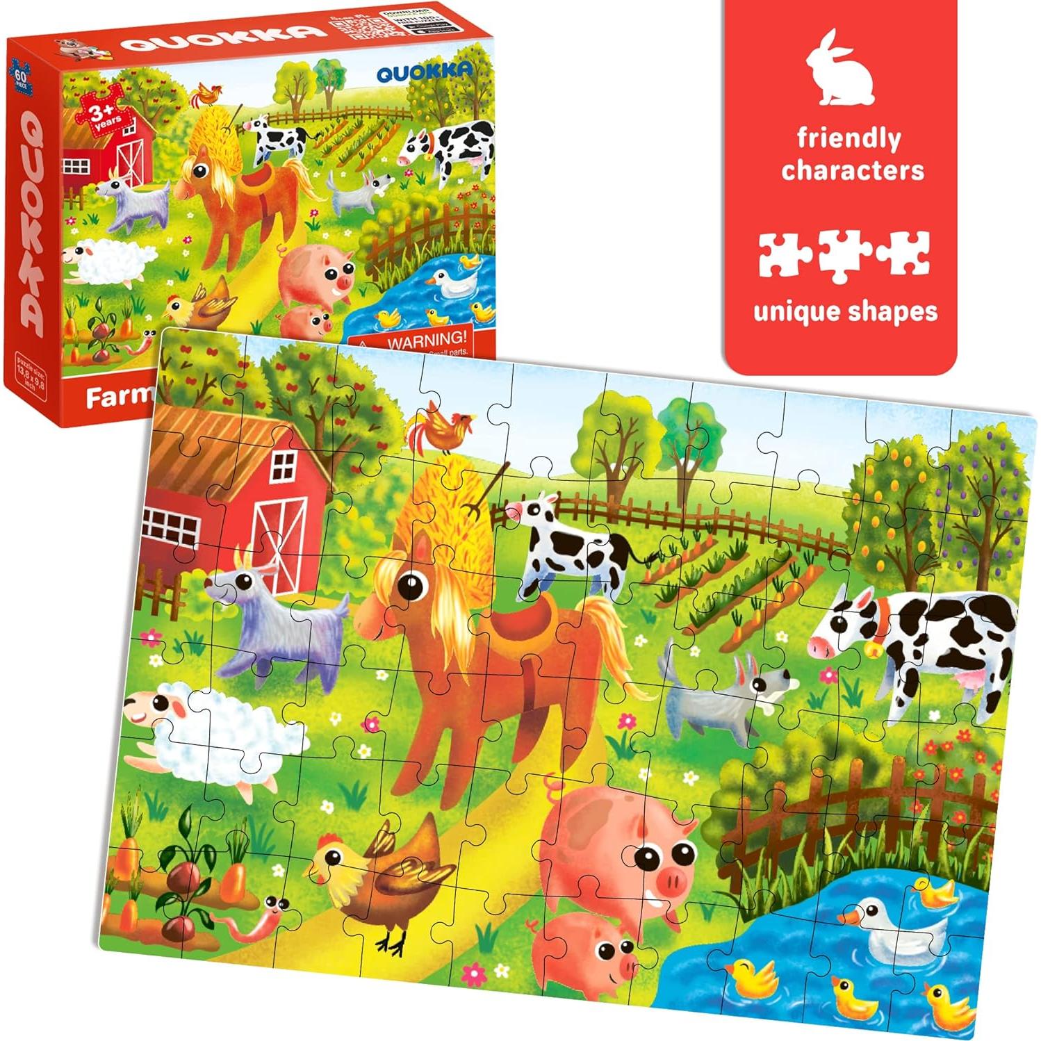 Puzzles Quokka 4x60 Piezas para Niños 4 a 8 Años - Juguete Educativo