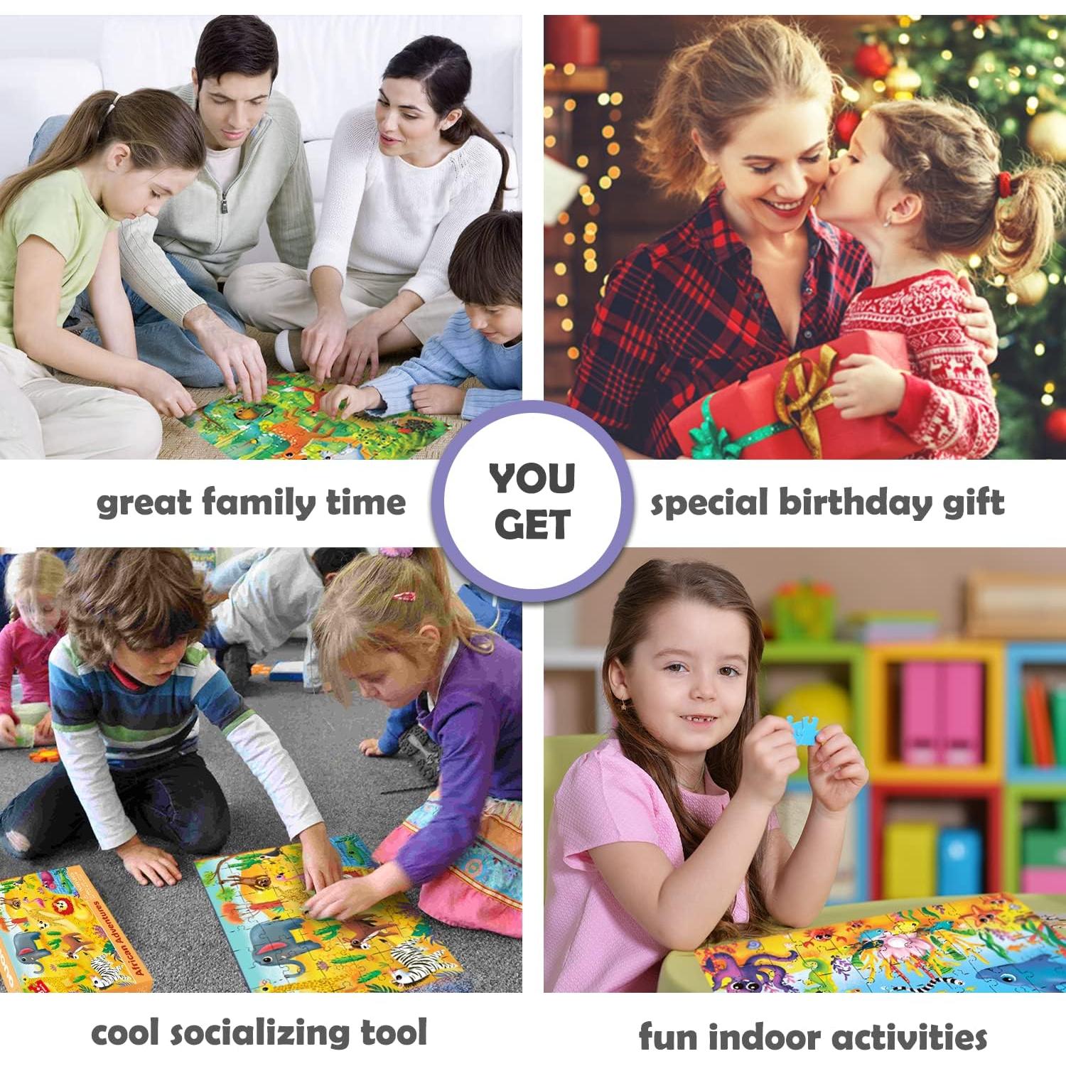 Puzzles Quokka 4x60 Piezas para Niños 4 a 8 Años - Juguete Educativo