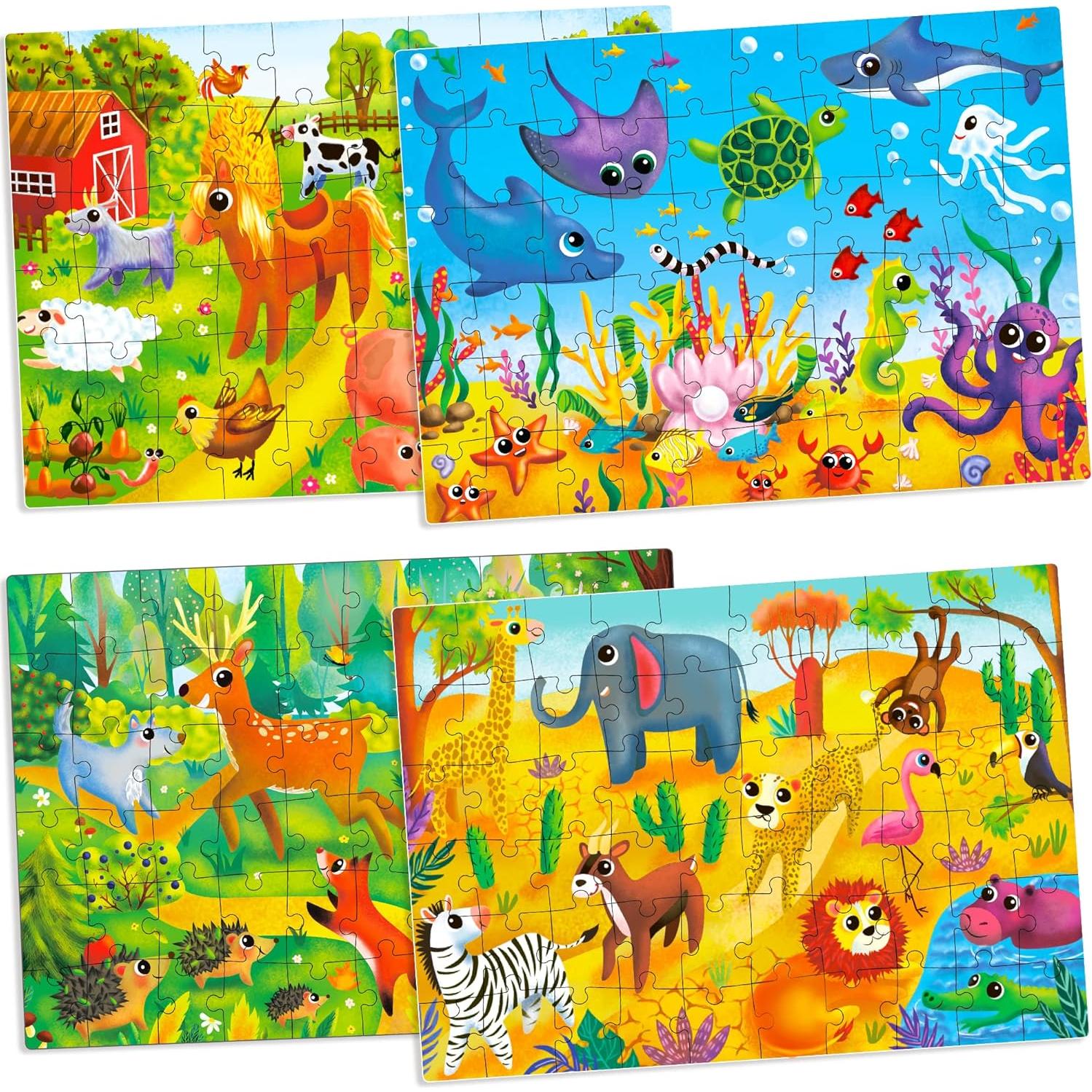 Puzzles Quokka 4x60 Piezas para Niños 4 a 8 Años - Juguete Educativo