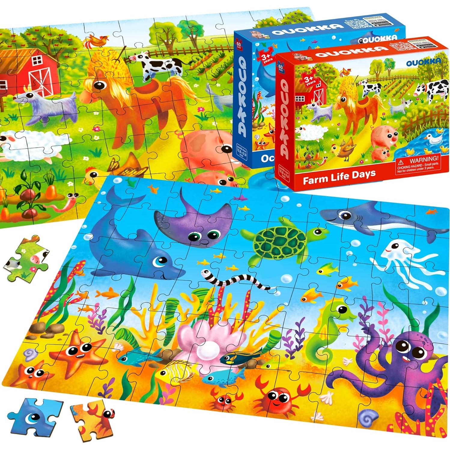 Puzzles Quokka 4x60 Piezas para Niños 4 a 8 Años - Juguete Educativo