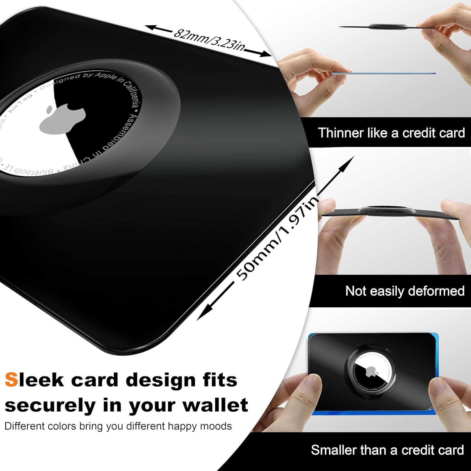 Soporte para AirTag R-fun - Funda TPU Ultra Delgada 2 Pcs