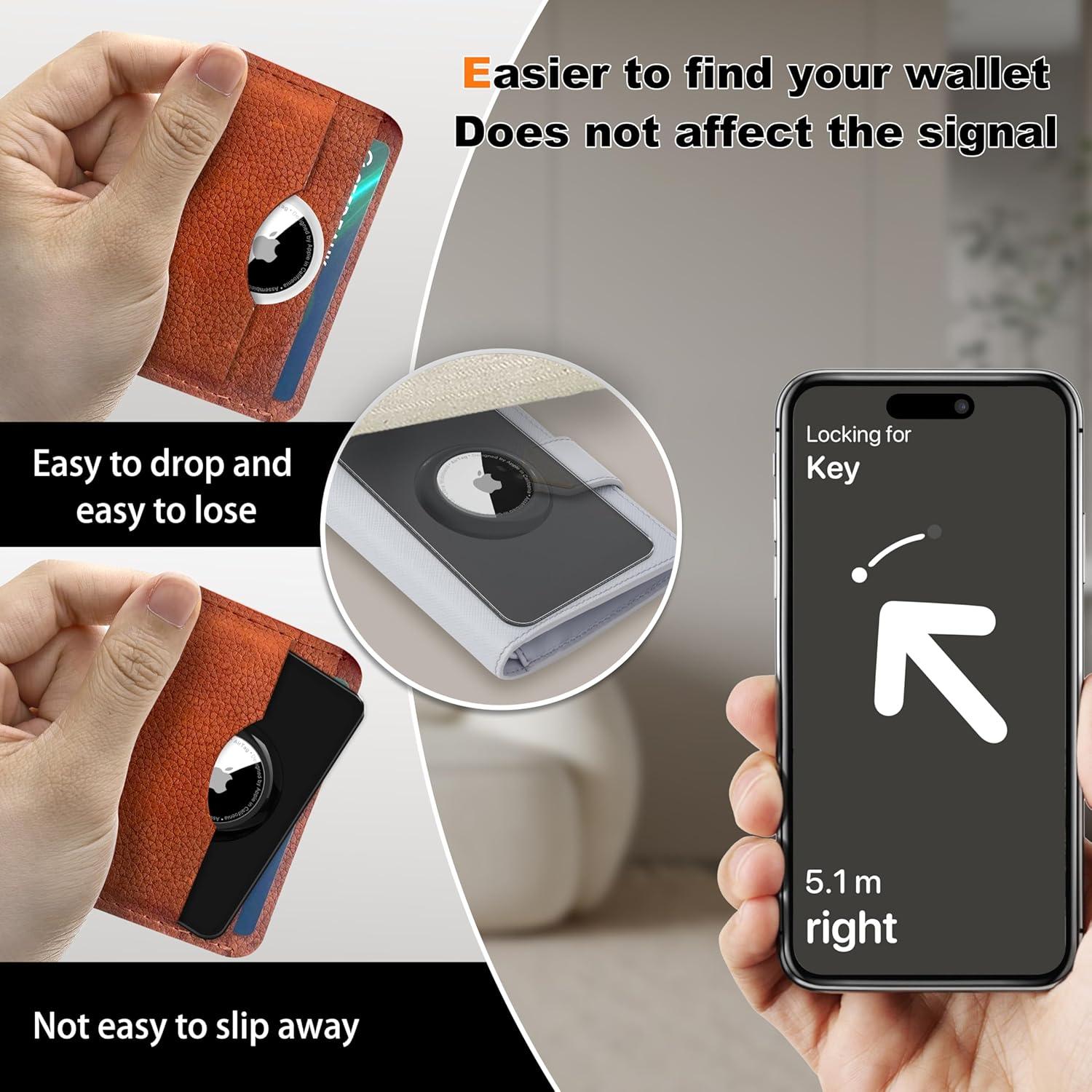 Soporte para AirTag R-fun - Funda TPU Ultra Delgada 2 Pcs