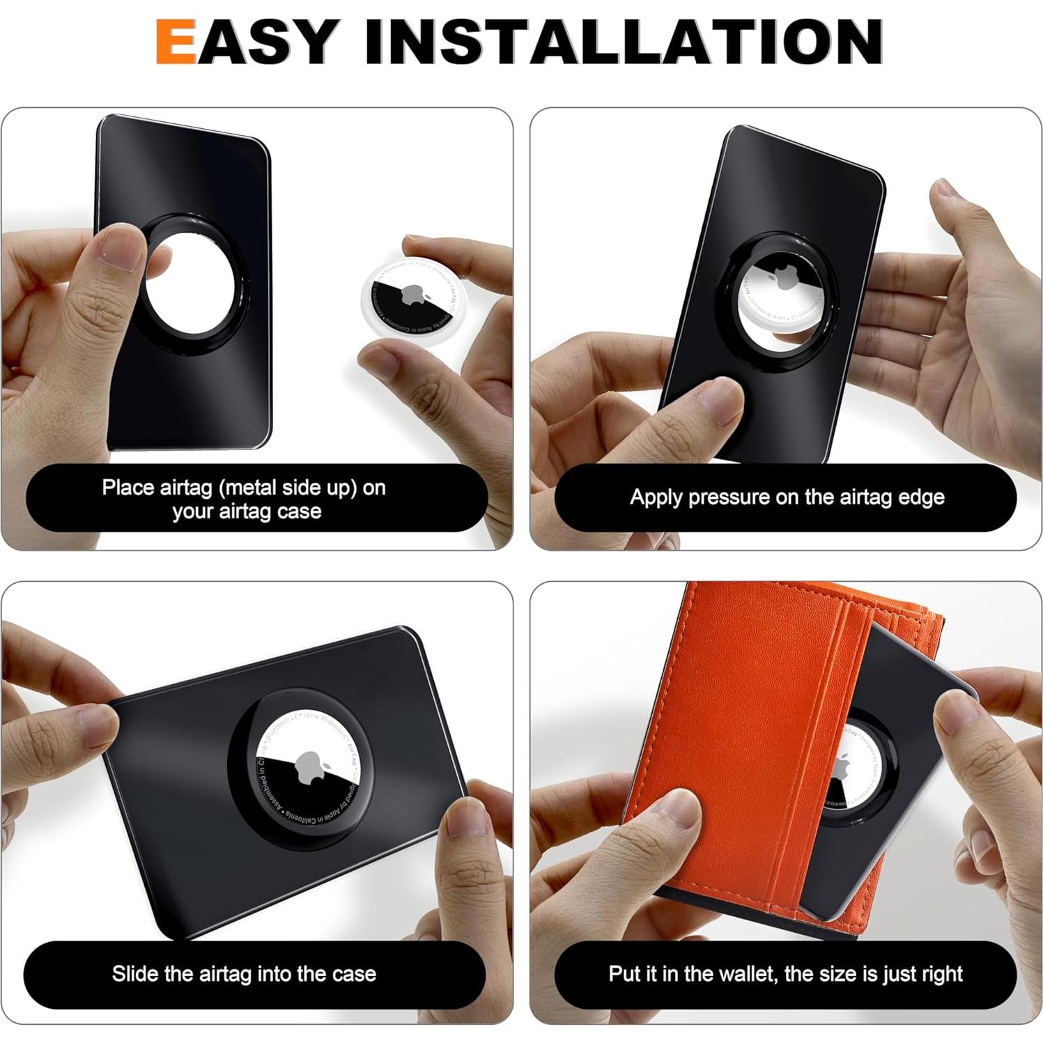 Soporte para AirTag R-fun - Funda TPU Ultra Delgada 2 Pcs