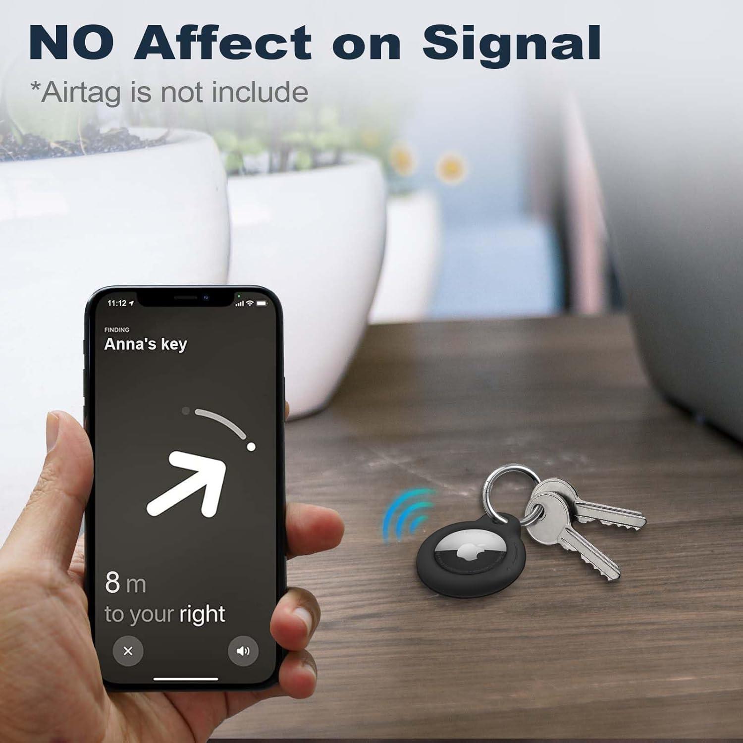 Paquete de 4 Fundas Protectores para AirTag YOKRWO Impermeables