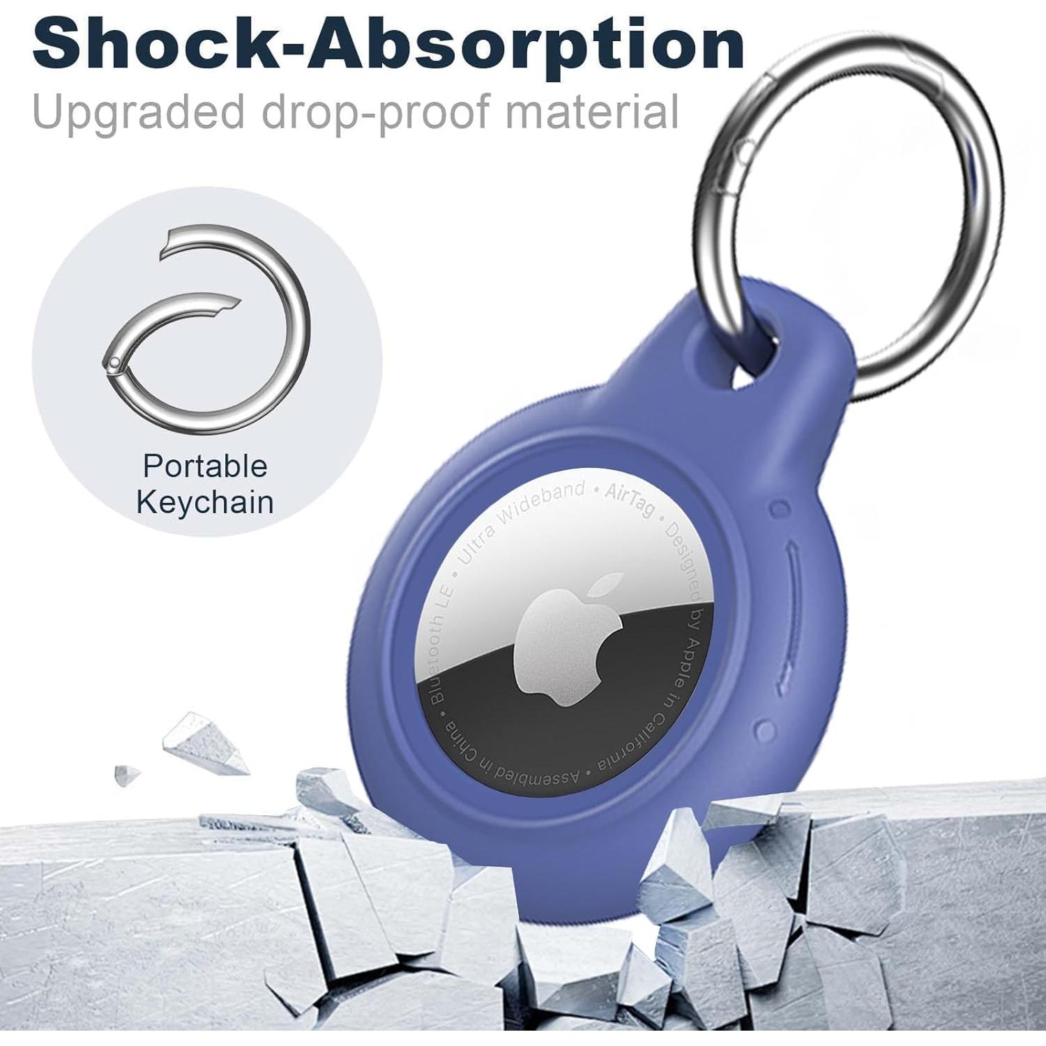 Paquete de 4 Fundas Protectores para AirTag YOKRWO Impermeables