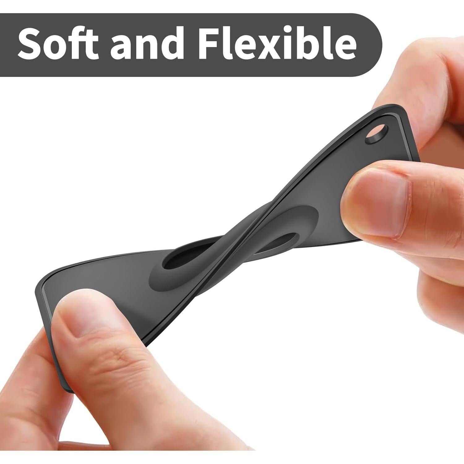 2 Pack Soporte de Cartera Airtag Meliya Ultra Delgado Negro