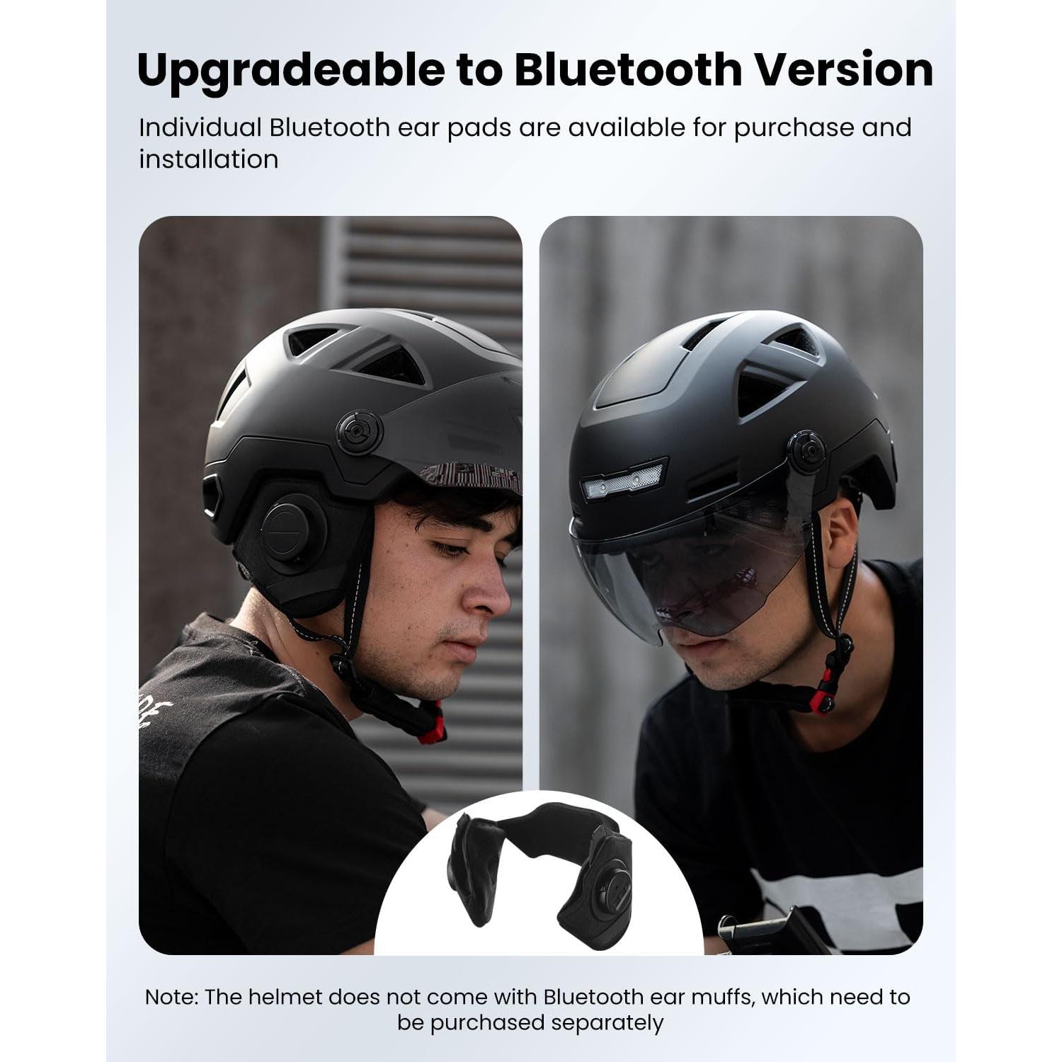 Casco de Bicicleta ILM E3-12LS Bluetooth Gris XXL
