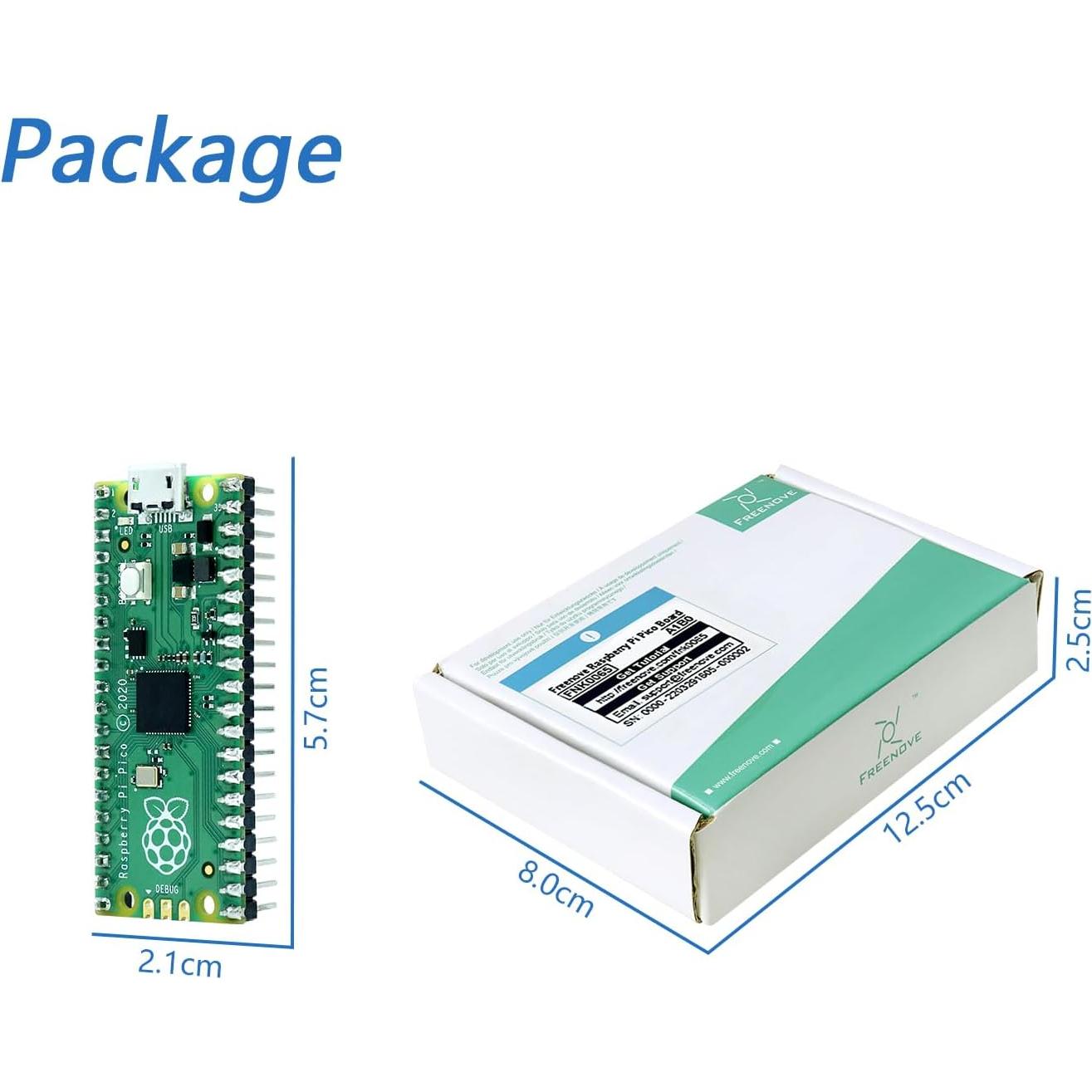 Placa Raspberry Pi Pico Freenove con encabezado pre-soldado