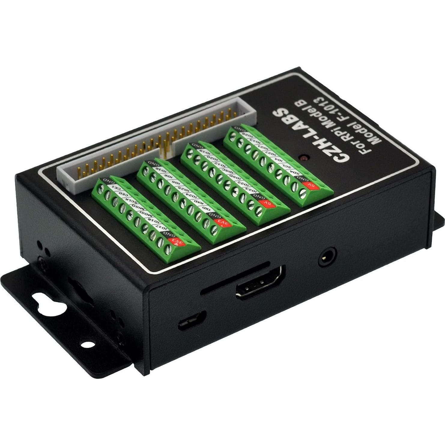 Módulo de Bloque de Terminales RPi con Caja de Aluminio para Raspberry Pi 1 2 3 B B+