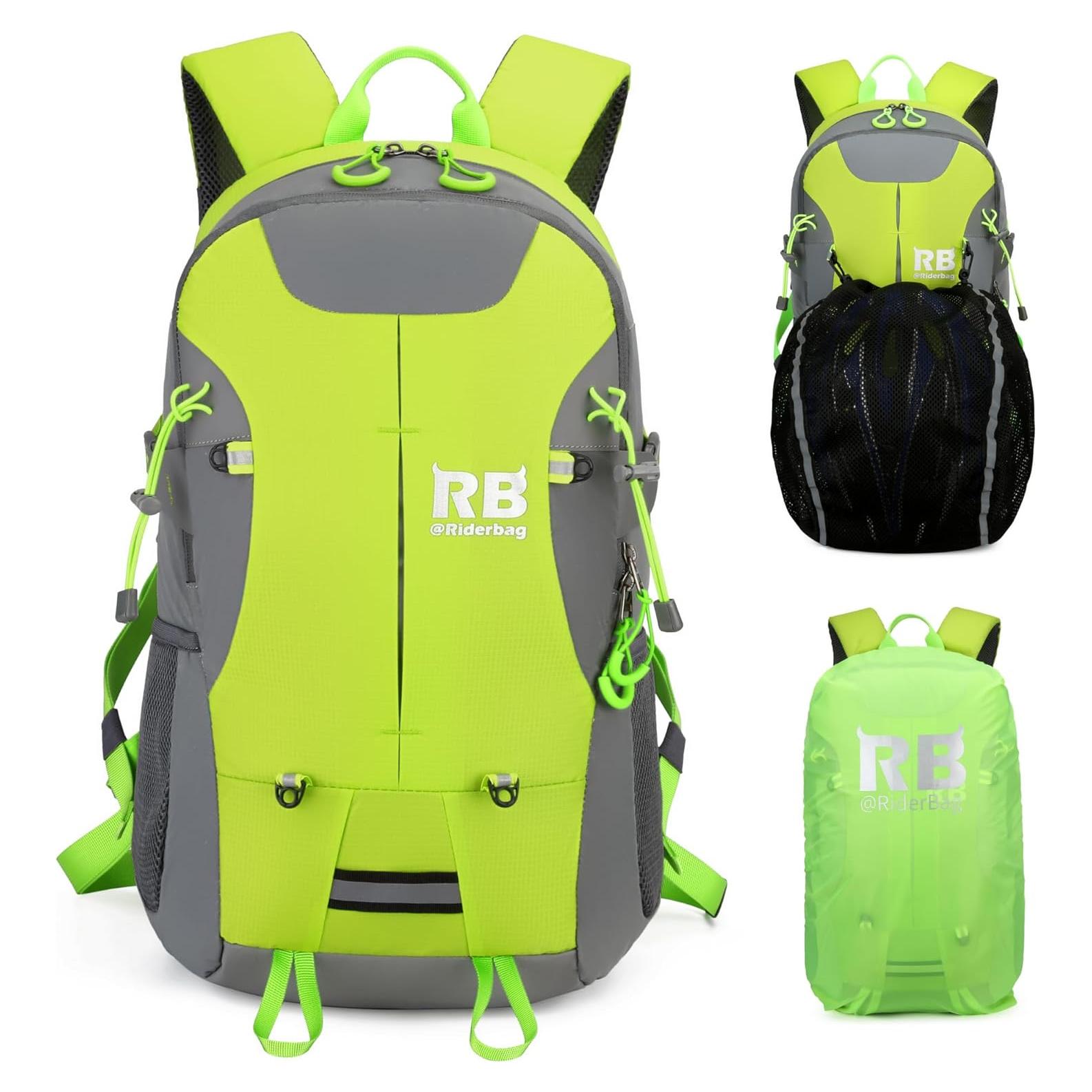 Mochila Reflectante Riderbag 35L Resistente al Agua Verde