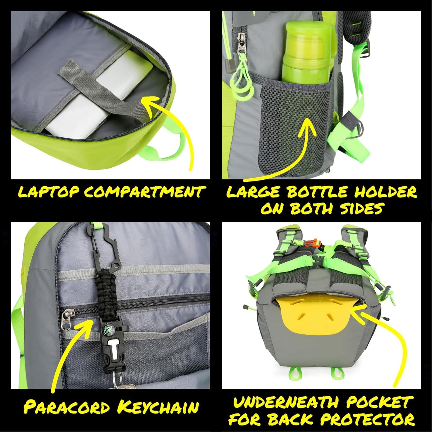 Mochila Reflectante Riderbag 35L Resistente al Agua Verde