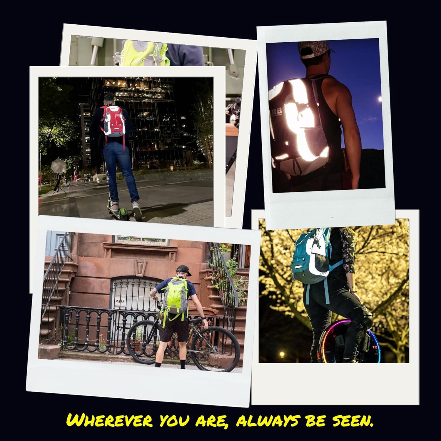 Mochila Reflectante Riderbag 35L Resistente al Agua Verde