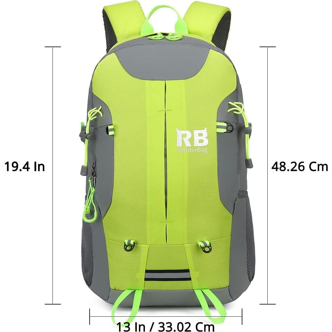 Mochila Reflectante Riderbag 35L Resistente al Agua Verde