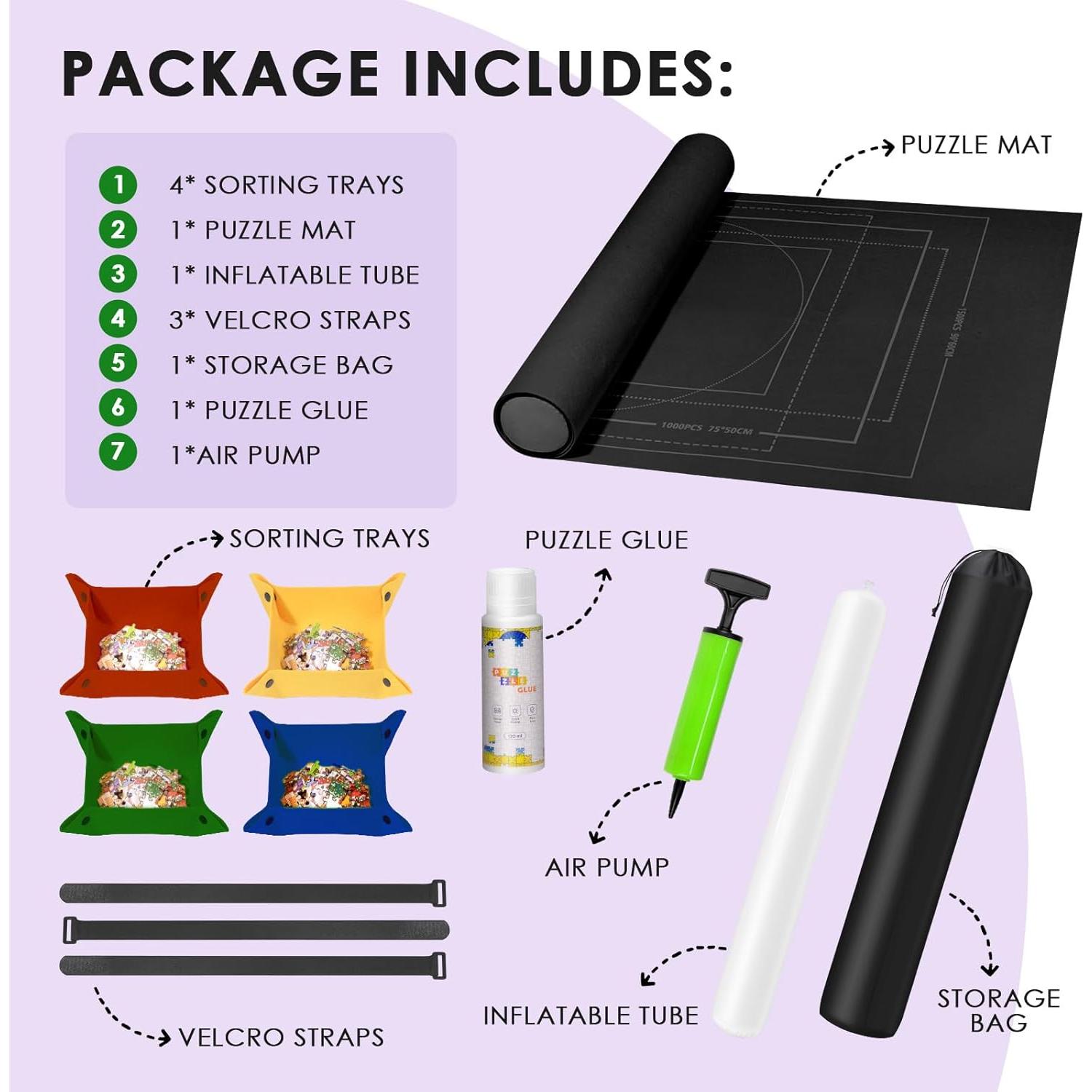 Alfombra de Rompecabezas FELIZROCA 116.84x66.04cm con Pegamento