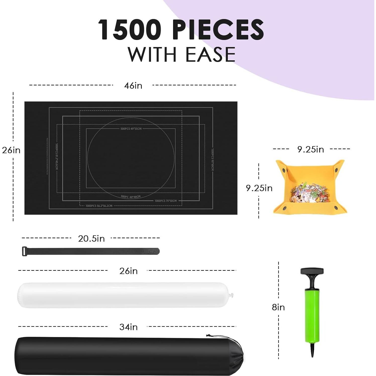 Alfombra de Rompecabezas FELIZROCA 116.84x66.04cm con Pegamento