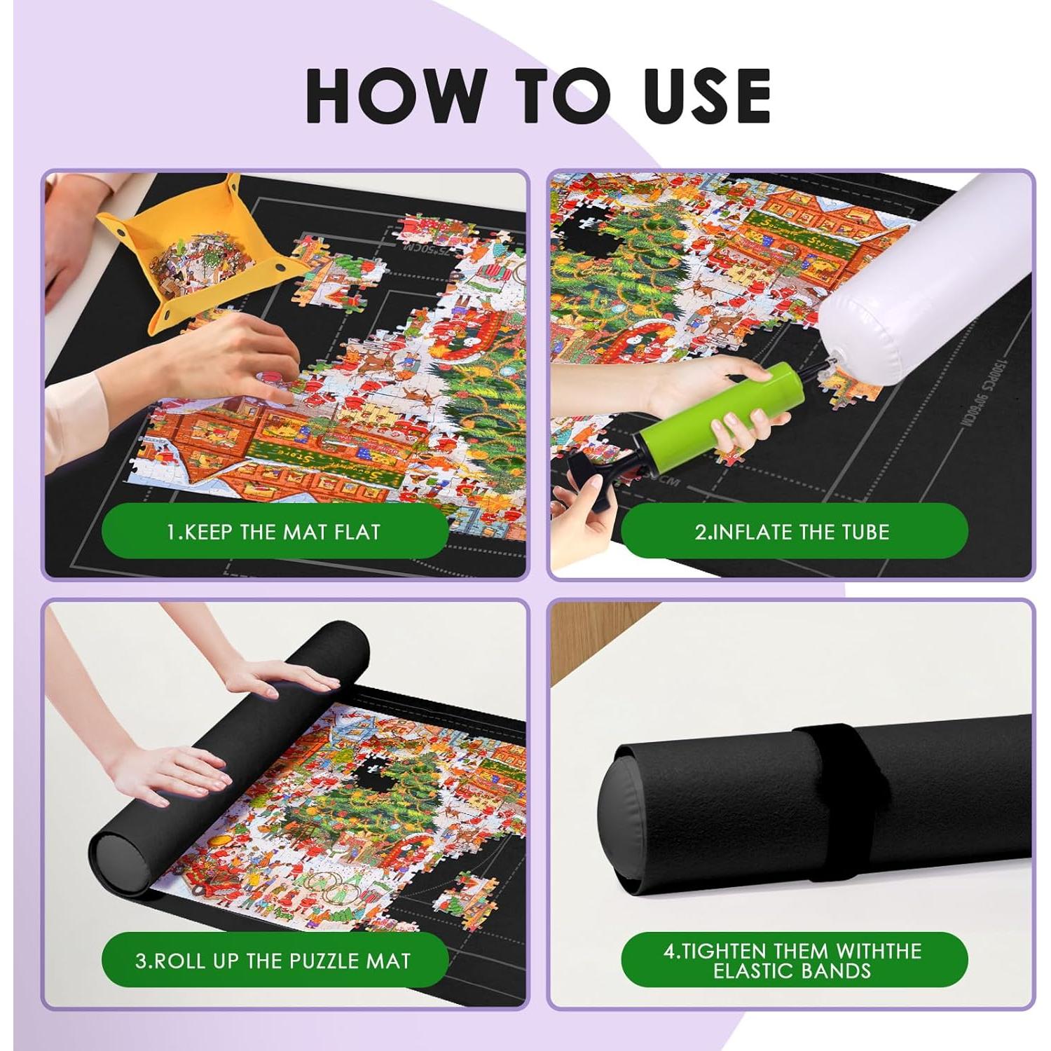 Alfombra de Rompecabezas FELIZROCA 116.84x66.04cm con Pegamento