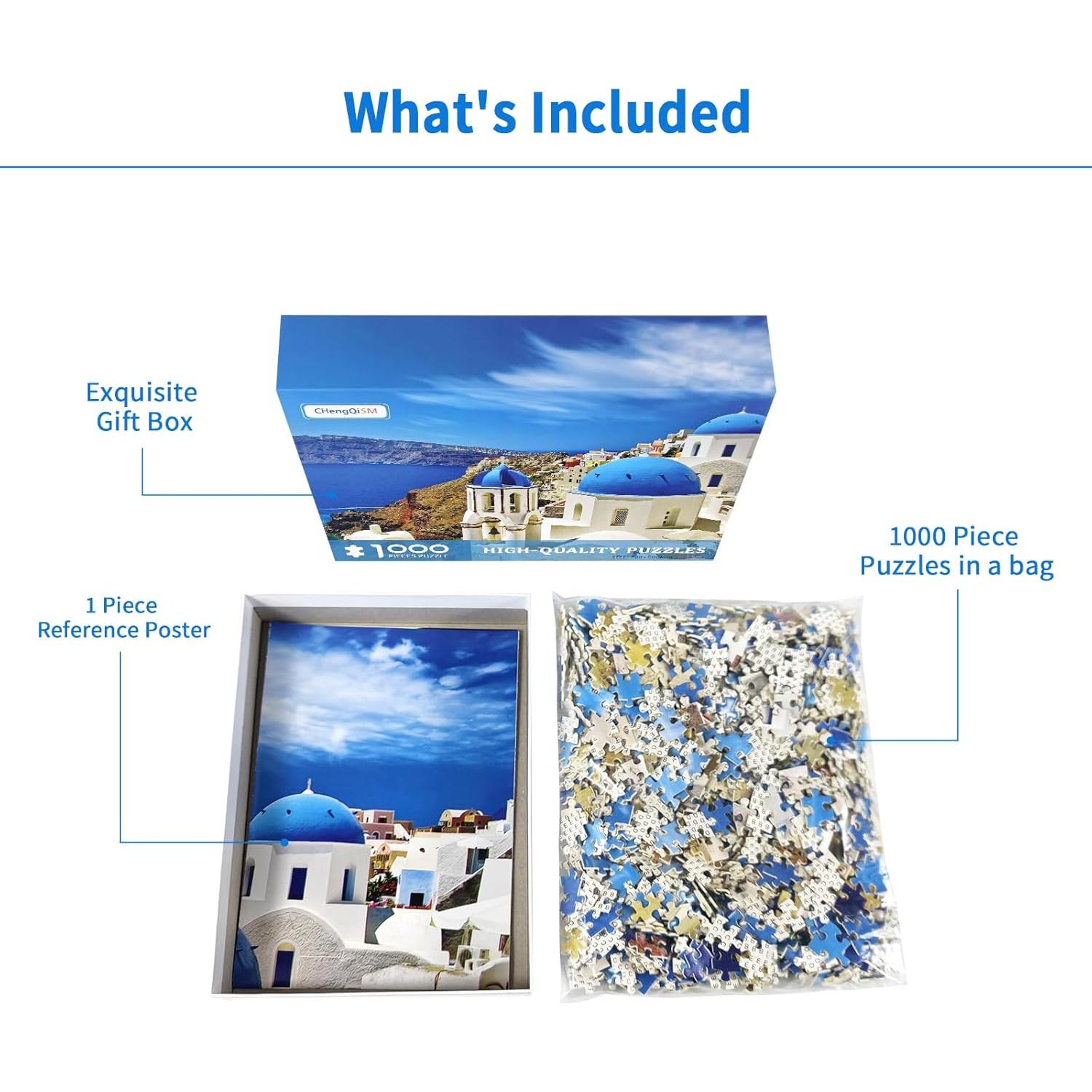 Rompecabezas 1000 Piezas CHengQiSM Mar Egeo Santorini