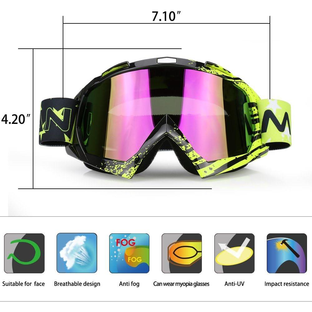 Gafas de Motocross ZDATT con Protección UV y Acolchado