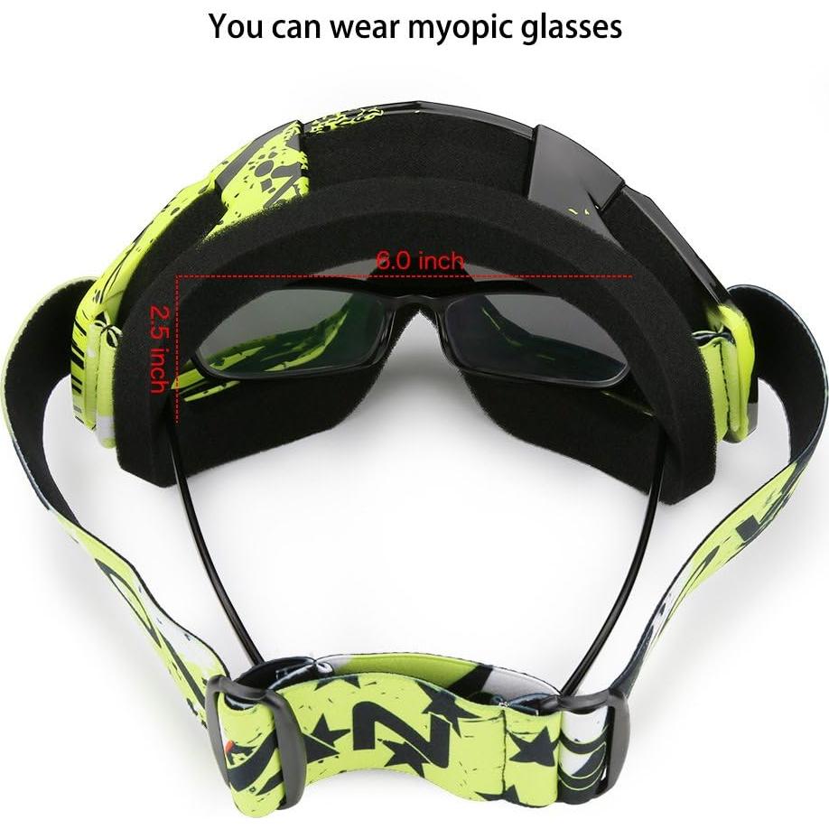 Gafas de Motocross ZDATT con Protección UV y Acolchado