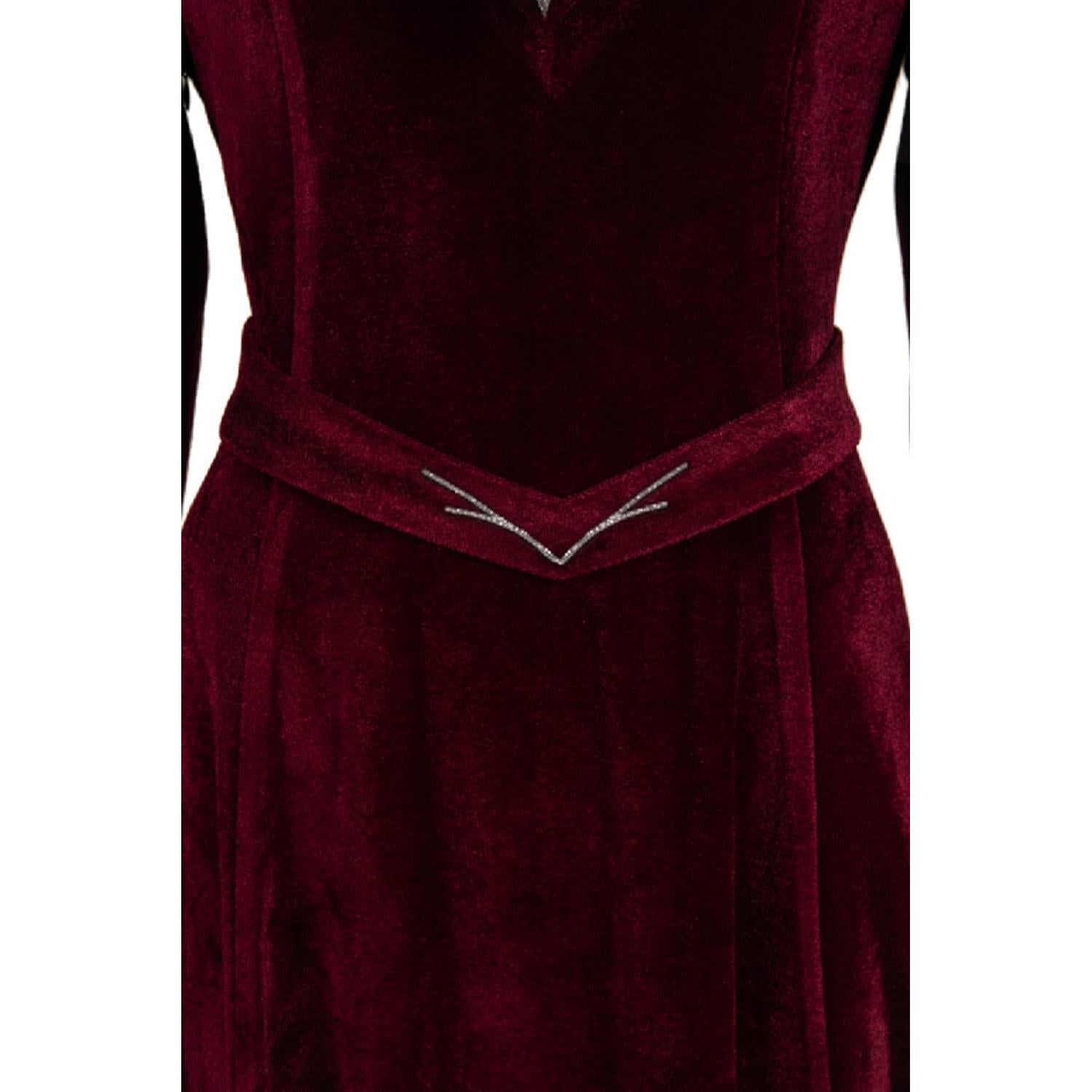 Vestido de Cosplay Rhaenyra Kucos para Mujeres Rojo con Cinturón y Collar