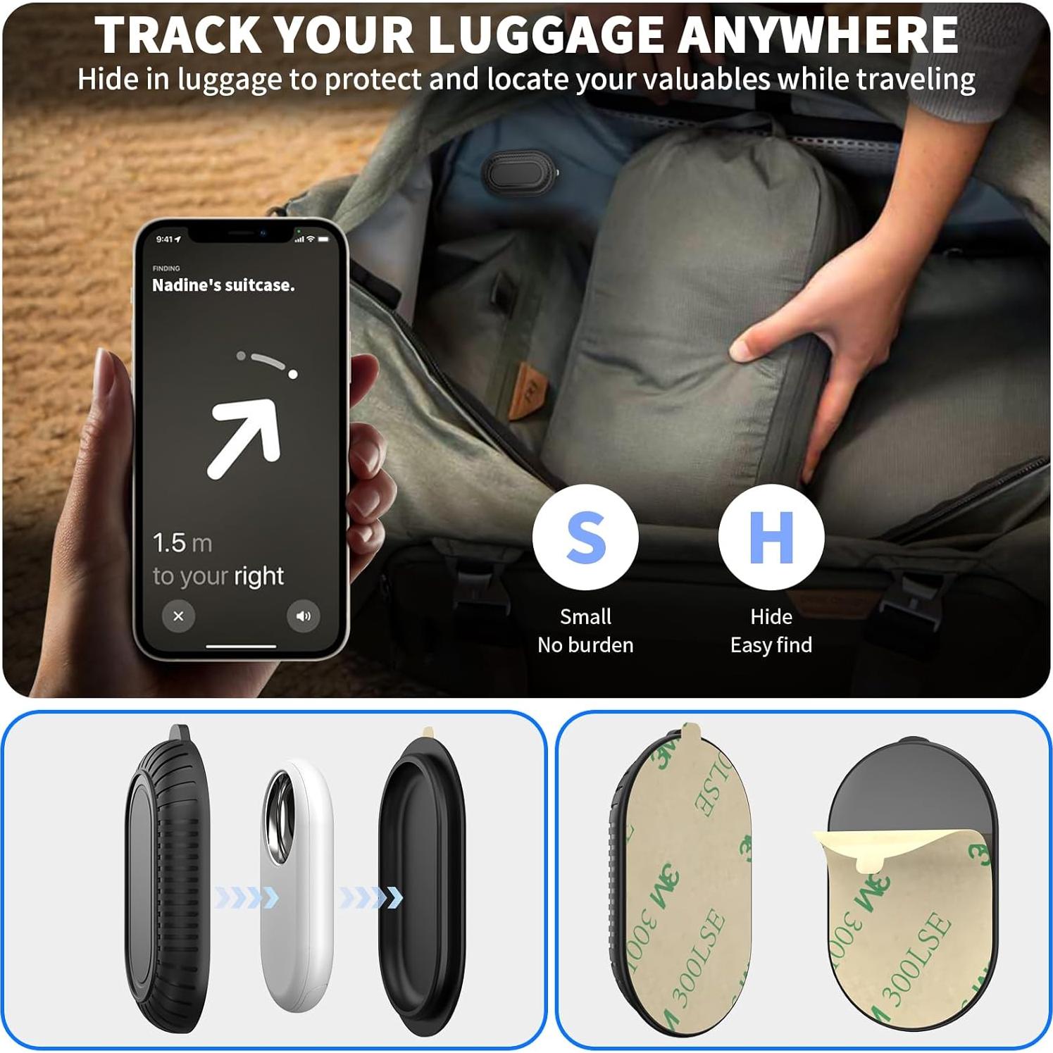 Funda Adhesiva TUDIOW para Samsung Galaxy SmartTag2 - 2 Unidades