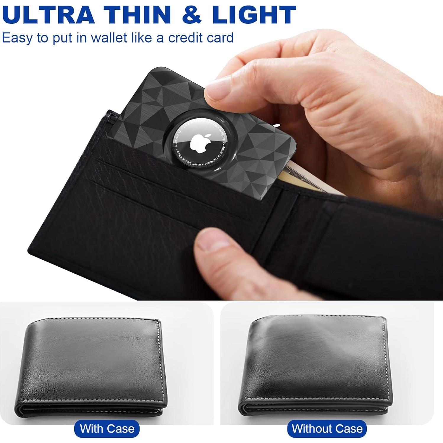 Soporte Ultra Delgado para Airtag Jawmug - Estuche Negro