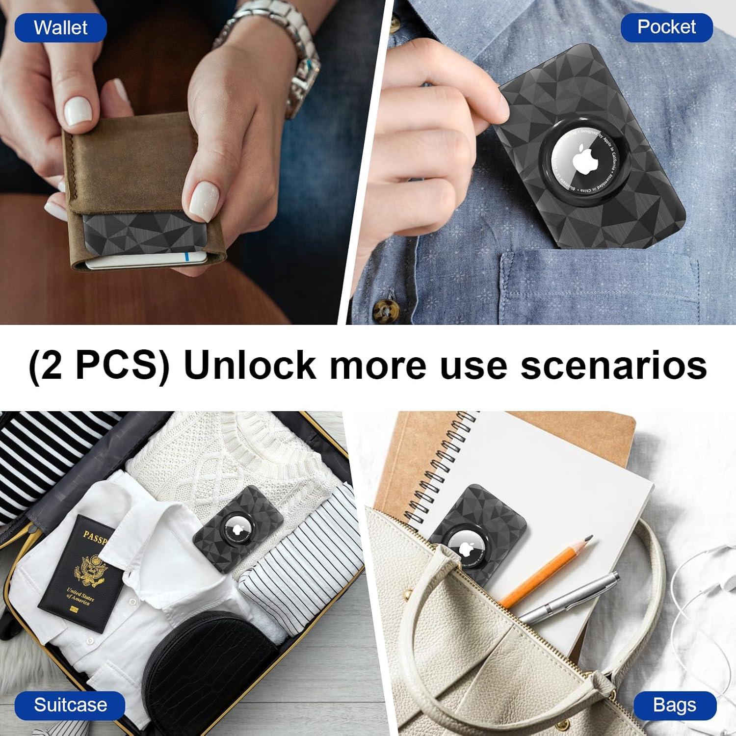 Soporte Ultra Delgado para Airtag Jawmug - Estuche Negro