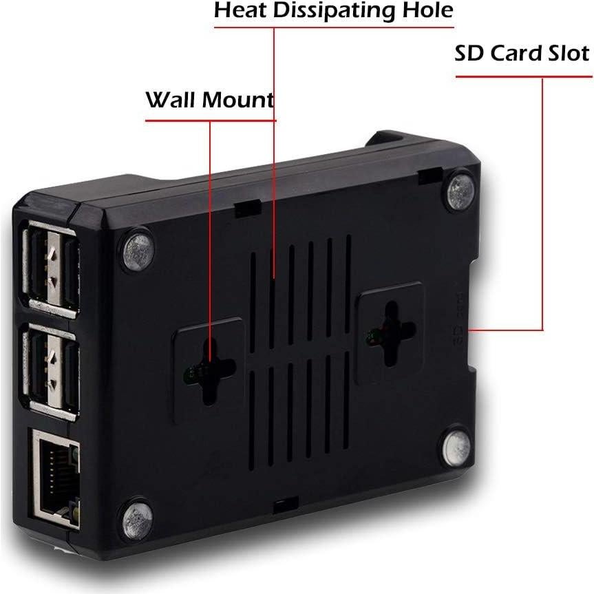 Caja Protectora ABS para Raspberry Pi 3B+/3B/2B - Negra