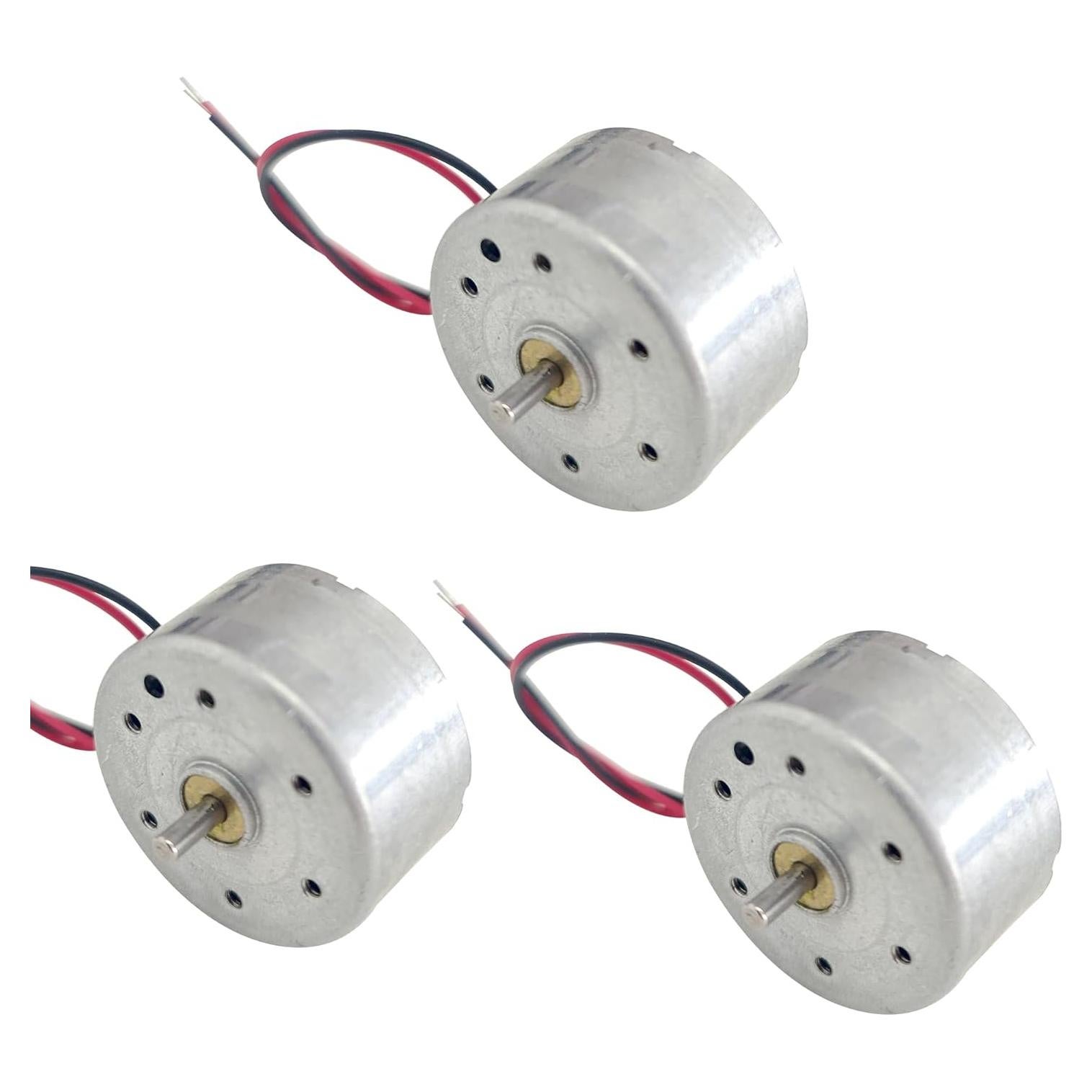 3 Motores DC Eléctricos Mini 5V 6000RPM para Juguetes DIY