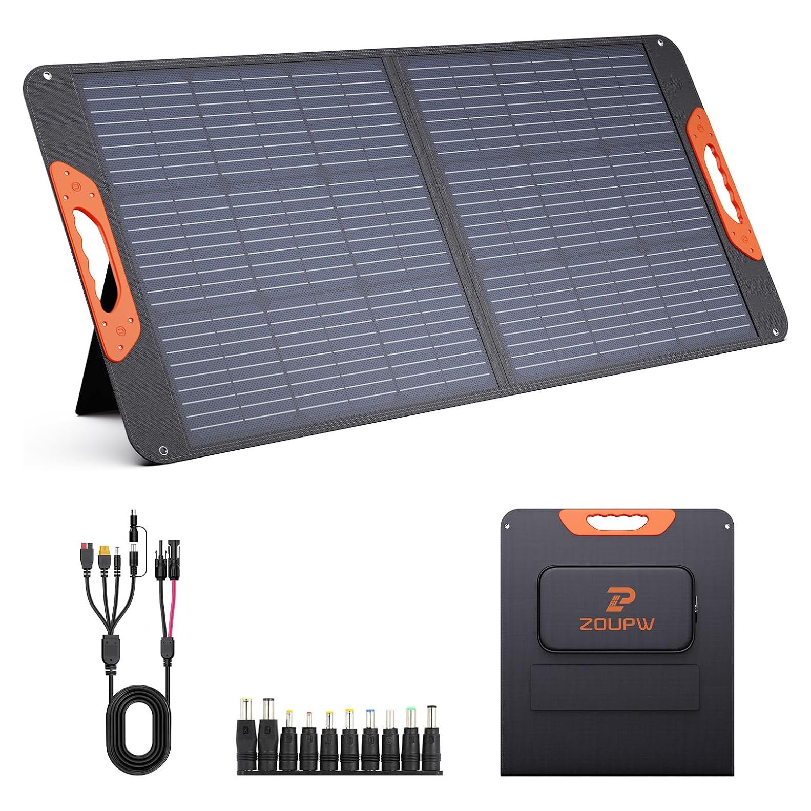 Panel Solar Plegable ZOUPW 100W Monocristalino Impermeable