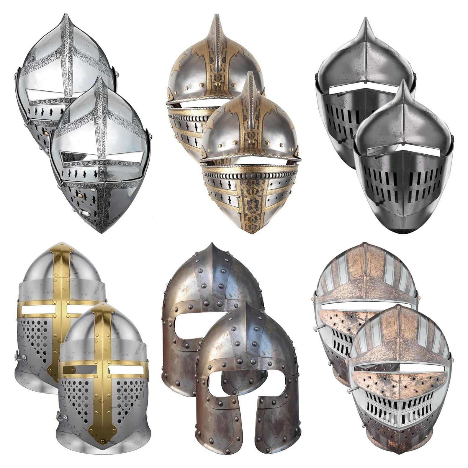 Máscaras Medievales Zhanmai para Niños - 12 Piezas 3D