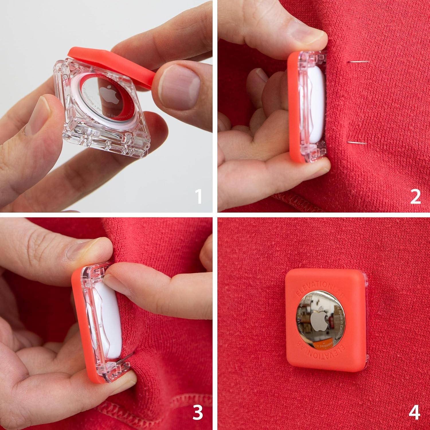 Soporte AirTag Elevation Lab TagVault Doble Pin Seguridad - 2 Unidades