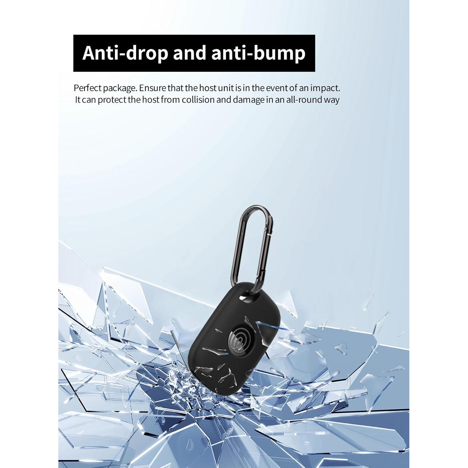 Funda de Silicona para Tile Life360 Pro 2024 - 2 Piezas Negra