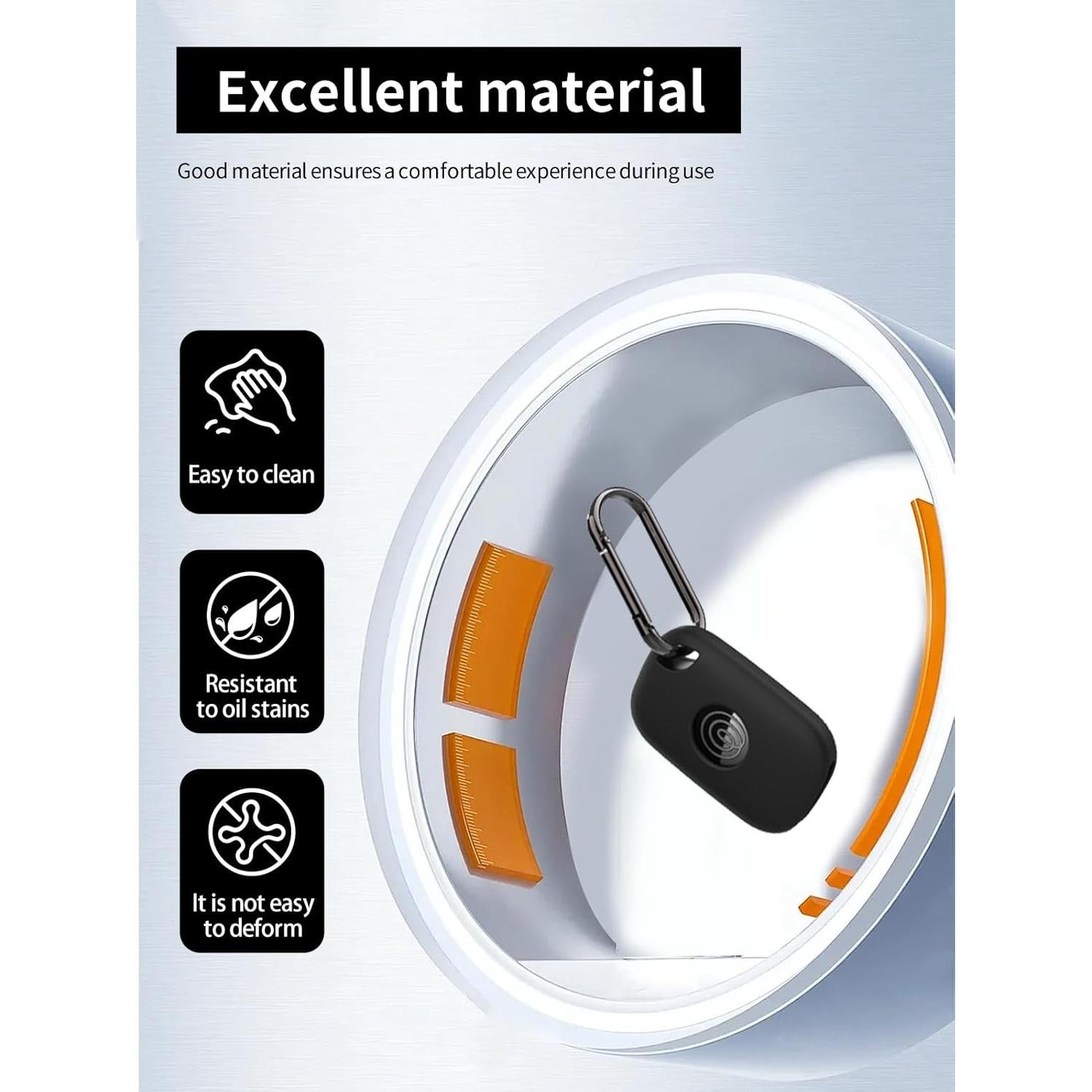 Funda de Silicona para Tile Life360 Pro 2024 - 2 Piezas Negra