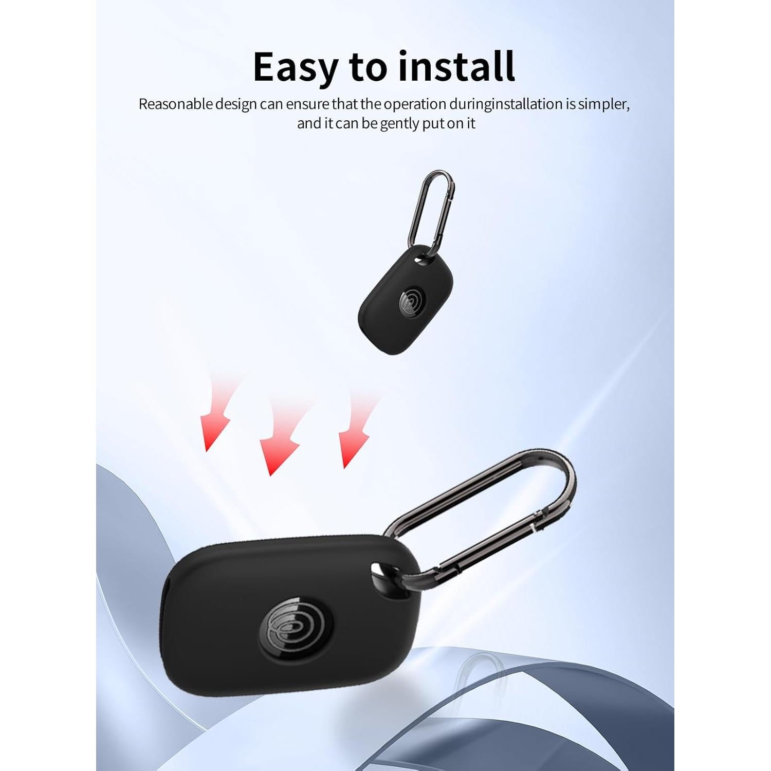 Funda de Silicona para Tile Life360 Pro 2024 - 2 Piezas Negra